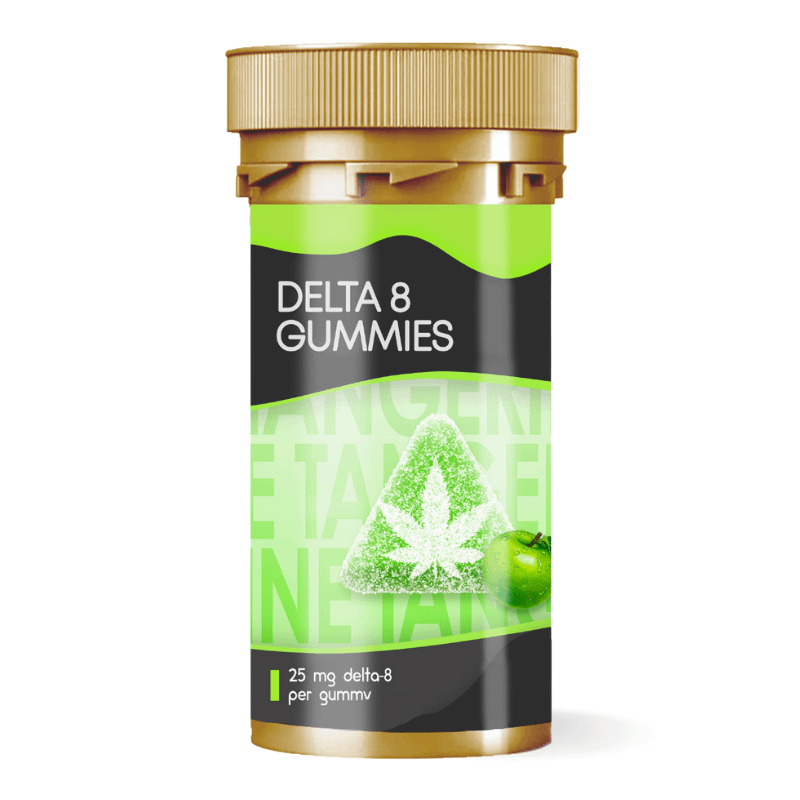Delta 8 25mg Green Apple Gummies